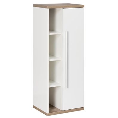 Fackelmann 80043 Badschrank 40 cm weiß Glanz Midischrank Schrank rechts Stanford