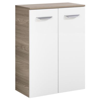 Fackelmann 79903 Doppel Midischrank hängend 60 cm weiß Hochglanz