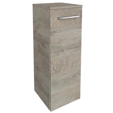 Fackelmann schmaler Midischrank 30 cm 1-türig Badschrank braun Türanschlag links