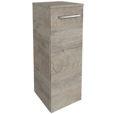 Fackelmann Midischrank 30 cm schmal 1-türig Badschrank braun Türanschlag rechts