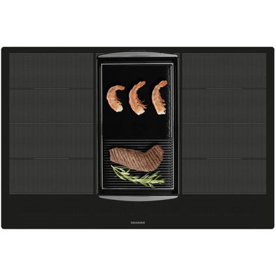 Oranier Kochfeld 80 cm Flächen-Induktion FLI680 Grillplatte gerillt Multi-Slider