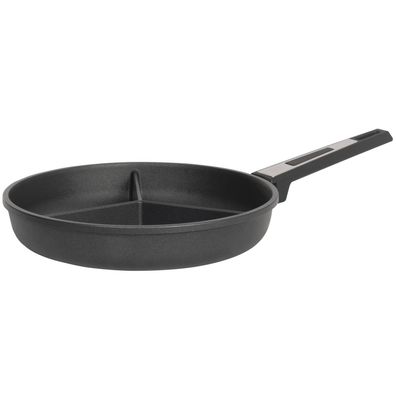 SKK Guss Bratpfanne 28 cm 3-geteilt Induktion 3-fach Pfanne Aluguss beschichtet