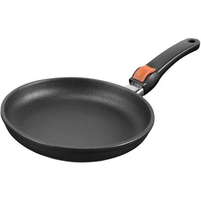 SKK Guss Pfanne 24 cm Induktion Bratpfanne flacher Rand Antihaft Griff abnehmbar