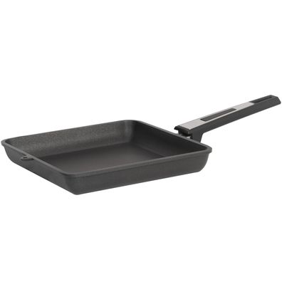 SKK Eck-Pfanne 24x24 cm Induktion eckig Bratpfanne flacher Rand Aluguss Antihaft