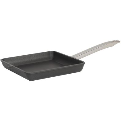 SKK Eck-Pfanne 24 cm Induktion eckig flache Bratpfanne Antihaft & Edelstahlgriff