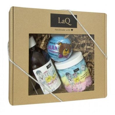 LaQ Set - Duschgel, Schaum & Badebombe (670 ml)