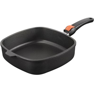 SKK Guss Schmorpfanne 26 cm Induktion hoher Rand eckig Antihaft Griff abnehmbar