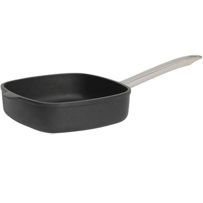 SKK Guss Schmorpfanne 26 cm Induktion hoher Rand eckig Antihaft & Edelstahlgriff