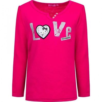 langärmeliges T-Shirt mit LOVE Glitzer Motiv von Charmmy Kitty