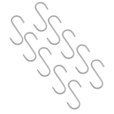 Giesser Fleischerhaken aus Edelstahl S-Haken 10 Stk. belastbar bis 50 kg 14 cm