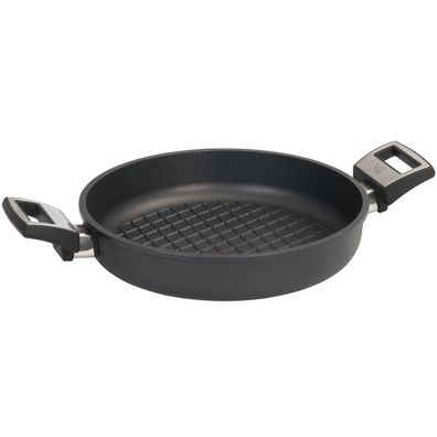 SKK Grill-Paella Pfanne 28cm Bratpfanne Guss Antihaft Steakpfanne & Seitengriffe