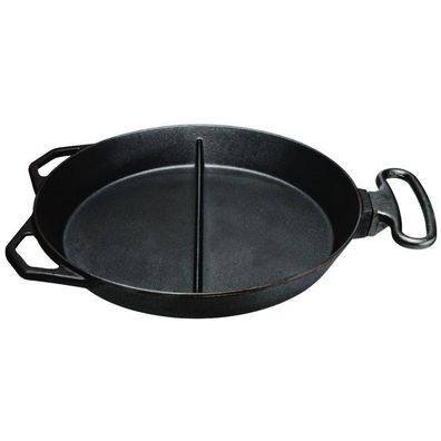 SKK Riesenpfanne 65cm Partypfanne XL Pfanne Aluguss Antihaft 3 Griffe Mittelsteg