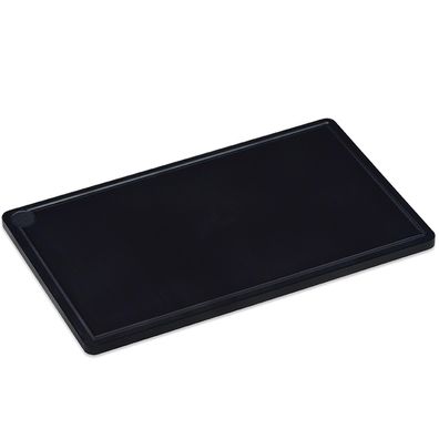 Giesser großes hygienisches Schneidebrett 53x32.5 cm Kunststoff mit Saftrille schwarz