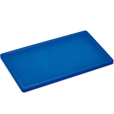 Giesser großes hygienisches Schneidebrett 53x32.5 cm Kunststoff mit Saftrille blau