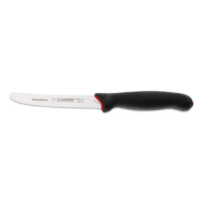 Giesser Universal- & Allzweckmesser 11 cm schwarz Wellenschliff-Klinge 218365w11