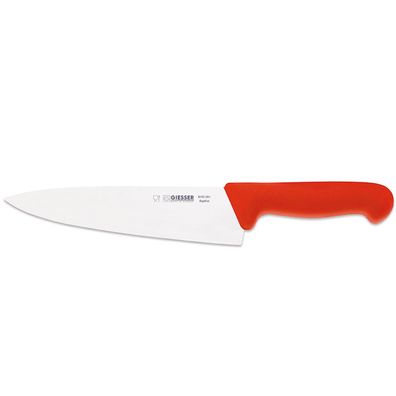 Giesser langes Kochmesser 20 cm rot mit breiter gestanzten Klinge 8455 20 r