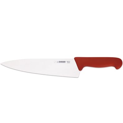 Giesser langes Kochmesser 23 cm rot mit breiter gestanzten Klinge 8455 23 r