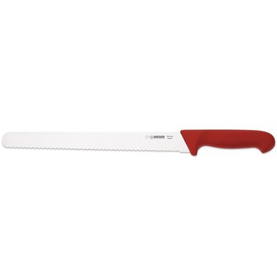 Giesser Aufschnittmesser 28 cm rot gestanzte Wellenschliff-Klinge 7705 w 28 r