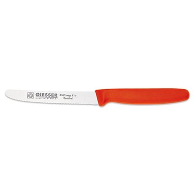 Giesser Allzweckmesser 11 cm rot gestanzte Wellenschliff-Klinge 8365 wsp 11 r