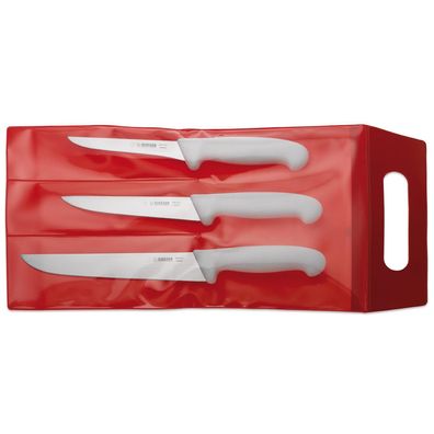 Giesser Fleischer Messer Set 3-tlg. mit Schlachtmesser Ausbeinmesser & Stechmesser we