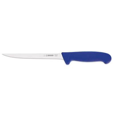 Giesser Filetiermesser 18 cm Fischmesser mit schmaler leicht flexibler Klinge blau