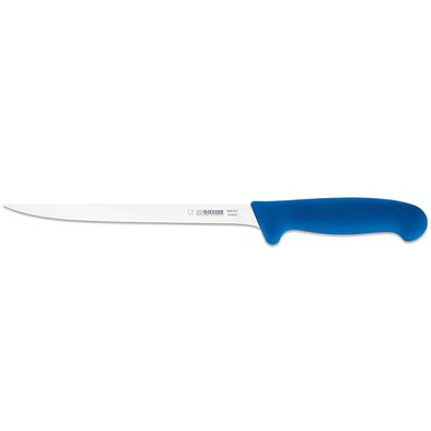 Giesser Filetiermesser 21 cm Fischmesser mit schmaler leicht flexibler Klinge blau