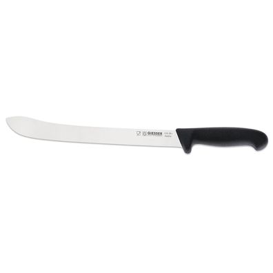 Giesser langes Wurstmesser 28 cm mattpolierte geschweifte Klinge & schwarzer Griff