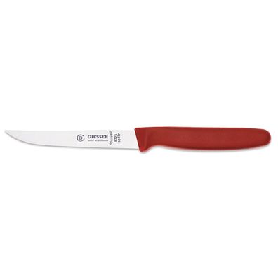 Giesser Steakmesser 11 cm mit Handabzug Klinge & Kunststoffgriff rot