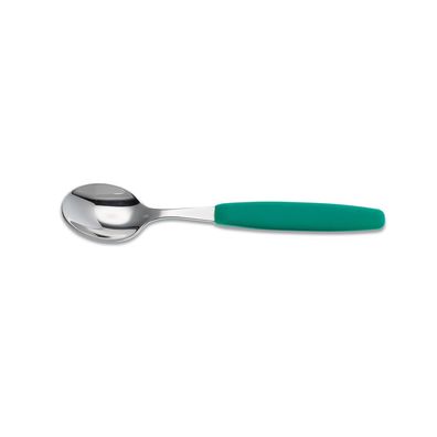 Giesser Kaffeelöffel Teelöffel Edelstahl 16cm Dessertlöffel Griff grün 9467sp gr