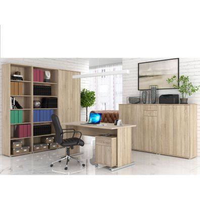 Arbeitszimmer Tegan 37 Sonoma Oak 7-teilig Büro Schreibtisch Schrank