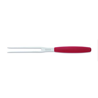 Giesser rostfreie Wurstgabel 13 cm Edelstahl mit Kunststoffgriff rot 9435 13 r