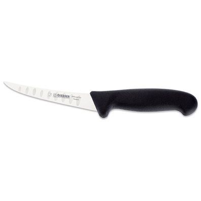 Giesser kurzes Ausbeinmesser 13 cm mit halb-flexibler Kullenschliff-Klinge schwarz