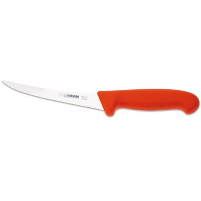 Giesser kleines Ausbeinmesser 15 cm mit gebogener & steifer Messerklinge rot