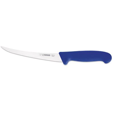 Giesser langes Ausbeinmesser 17 cm mit gebogener & steifer Messerklinge blau