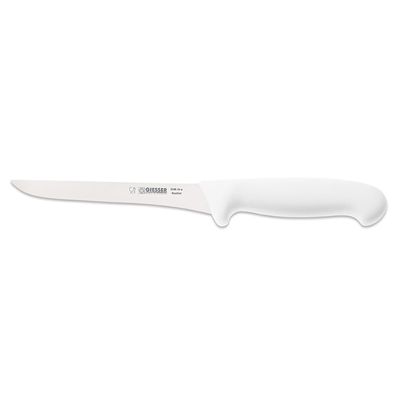 Giesser Ausbeinmesser 16 cm mit starrer Klinge & geradem Klingenrücken weiss