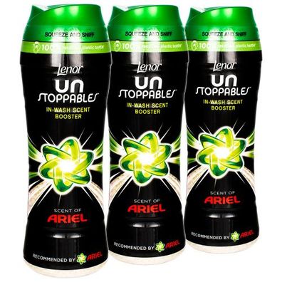 3x Lenor Unstoppables Scent of Ariel Wäscheparfüm 264g