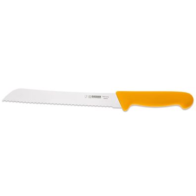 Giesser langes Brotmesser 21 cm gelb gestanzte Wellenschliff-Klinge 8355 w 21 g