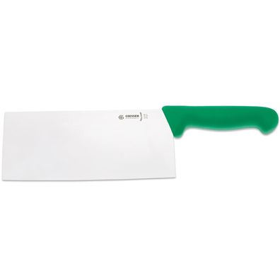 Giesser großes Hackmesser 21 cm mit breiter asiatischer Edelstahl-Klinge grün