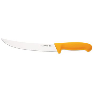 Giesser großes Zerlegemesser 22 cm mit steifer gebogener Messerklinge gelb