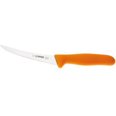 Giesser Schlachtmesser 15 cm schmale halb-flexible Messerklinge gebogen gelb