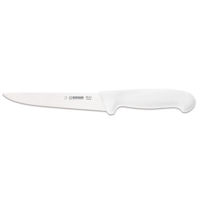Giesser Stechmesser 16 cm mit geradem Klingenrücken & starker Messerklinge weiss