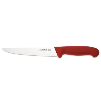 Giesser langes Stechmesser 18 cm gerader Klingenrücken & starke Messerklinge rot