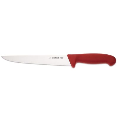 Giesser langes Stechmesser 21 cm gerader Klingenrücken & starke Messerklinge rot