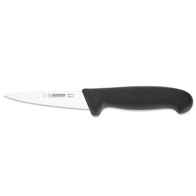 Giesser kurzes Stechmesser 11 cm mit steifer mittelspitzen Messerklinge schwarz