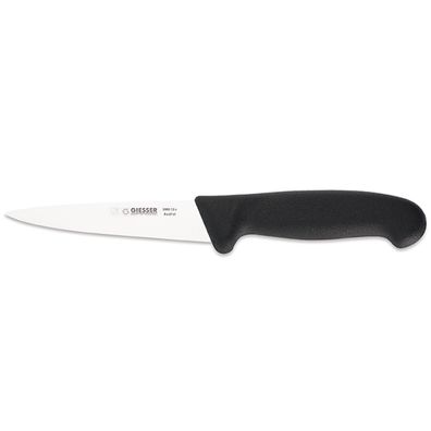 Giesser kurzes Stechmesser 13 cm mit steifer mittelspitzen Messerklinge schwarz