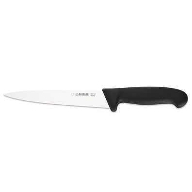Giesser langes Stechmesser 18 cm mit steifer mittelspitzen Messerklinge schwarz