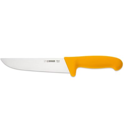 Giesser langes Schlachtmesser 18 cm mit starker breiter Messerklinge gelb