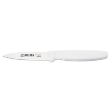 Giesser Gemüsemesser 8 cm mit spitz zulaufender gestanzten Klinge weiss