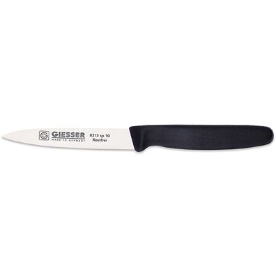 Giesser Schälmesser 10 cm schwarz Gemüsemesser spitze gestanzte Klinge 10315sp10