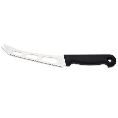 Giesser Weichkäsemesser 15cm schwarz Klinge gebrochen gezahnt 2 Spitzen 9655sp15